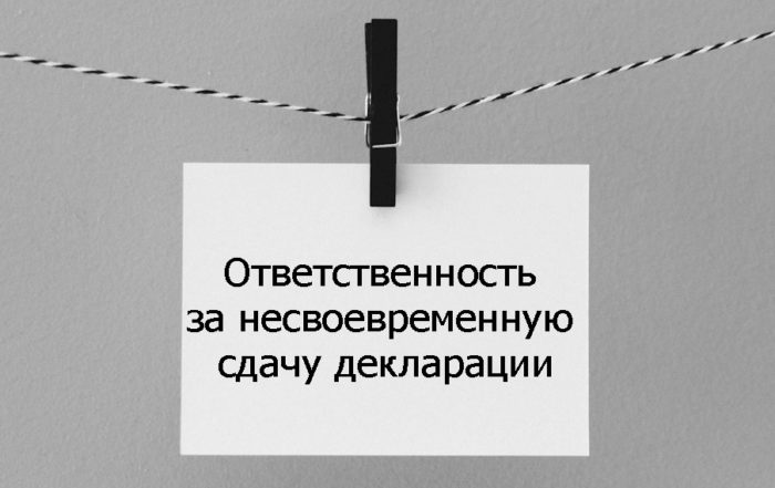 Ответственность за несвоевременную сдачу декларации